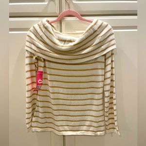 Lilly Pulitzer Large Christin off the shoulder sweater